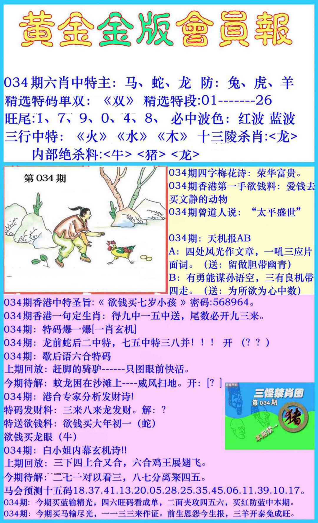 034期黄金金版会员报[图]